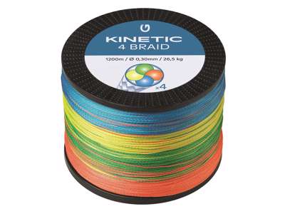 KINETIC 4 BRAID MULTI COLOUR 1200M