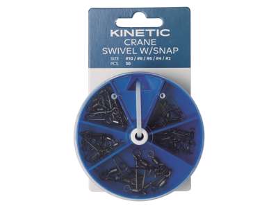 KINETIC CRANE SWIVEL W/SNAP ASSORTMENT